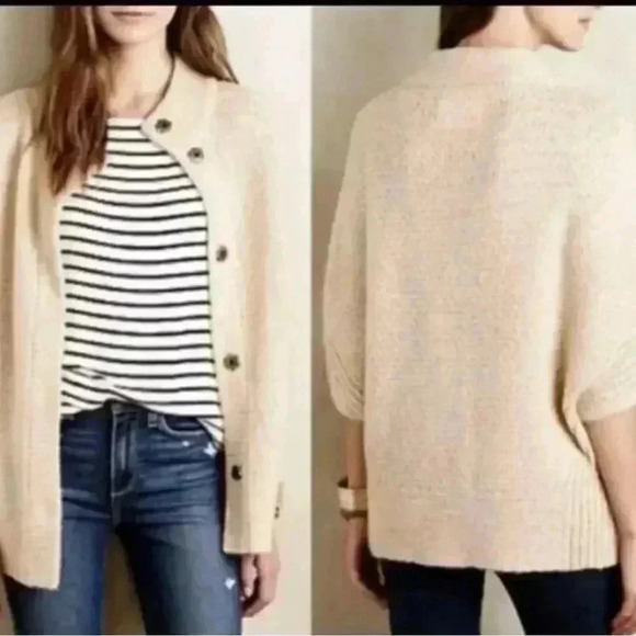 Anthropologie Angel of the North Poncho Cardigan Sweater - Picture 5 of 7